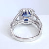 3.11 Total Carat Sapphire Diamond Engagement Ring