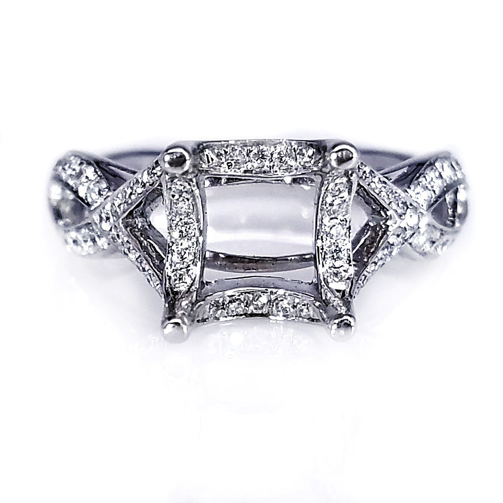 "ENGR02099" Twist Diamond Engagement Ring Setting