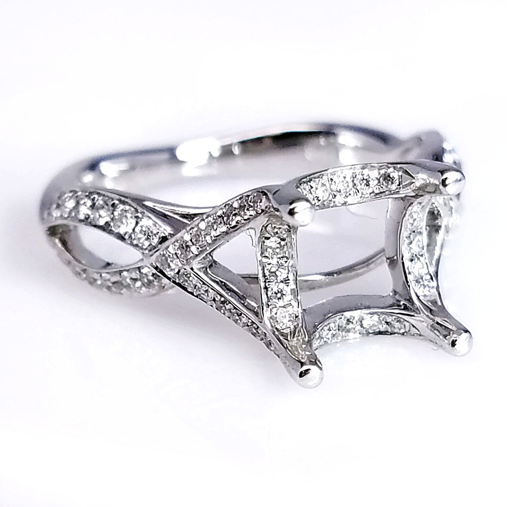 "ENGR02099" Twist Diamond Engagement Ring Setting