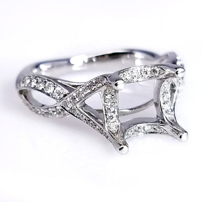 "ENGR02099" Twist Diamond Engagement Ring Setting