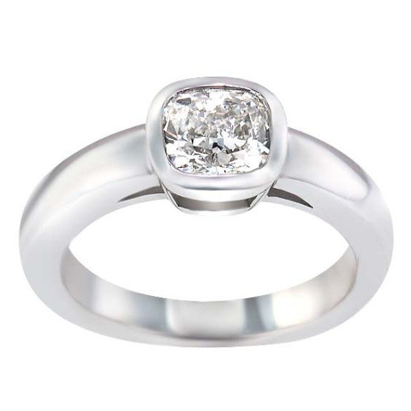 "ENGR02126" Solitaire Cushion Cut Engagement Ring