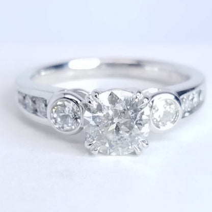"ENGR02169" Three Stone Diamond Engagement Ring