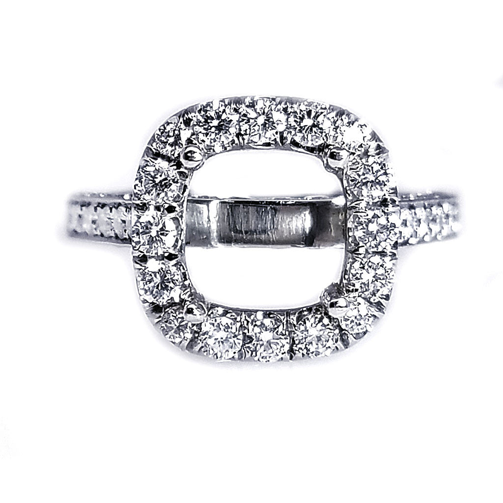 "ENGR02220" Platinum Diamond Engagement Ring Setting