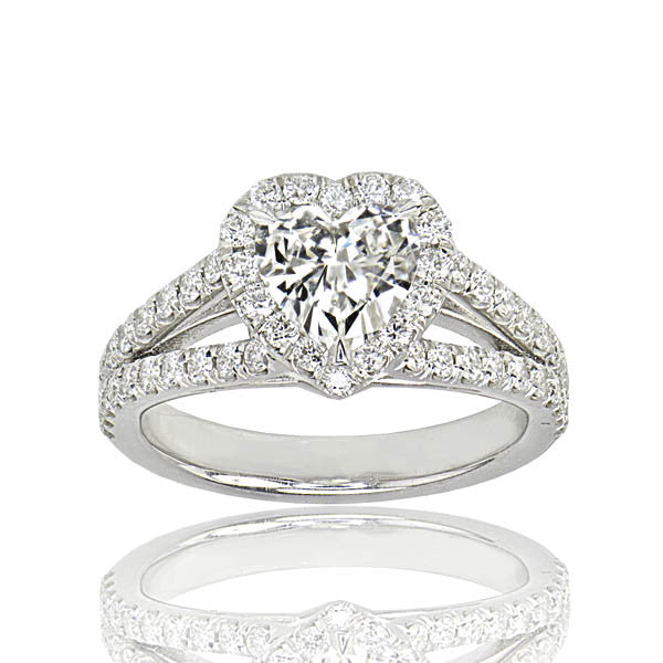 "ENGR02225" Heart Diamond Engagement Ring
