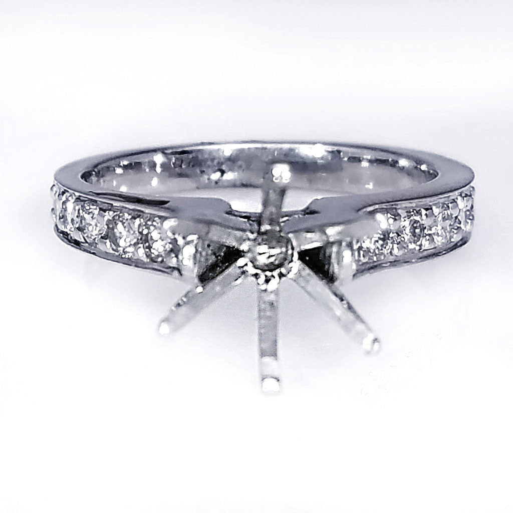 "ENGR02269" Platinum Diamond Engagement Ring Setting