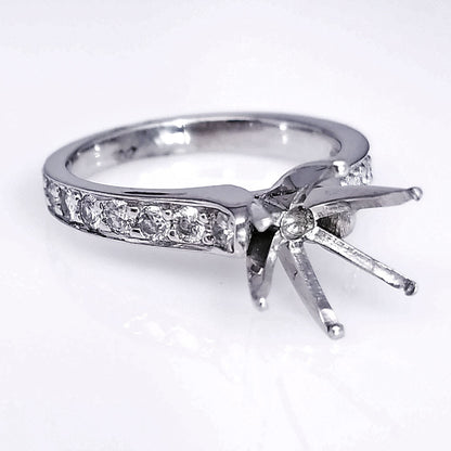 "ENGR02269" Platinum Diamond Engagement Ring Setting