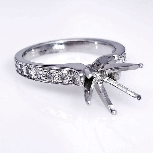 "ENGR02269" Platinum Diamond Engagement Ring Setting
