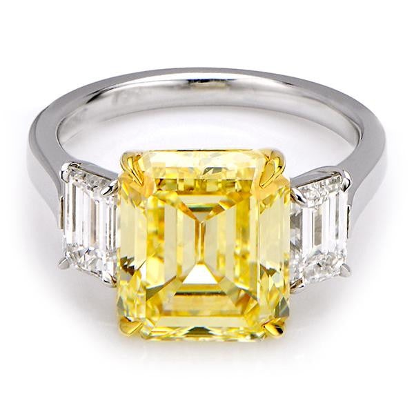 "ENGR02371" Fancy Yellow Diamond Engagement Ring