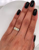 1.94 Total Carat Fancy Yellow Diamond Three Stone Ladies Engagement Ring. GIA Certified.