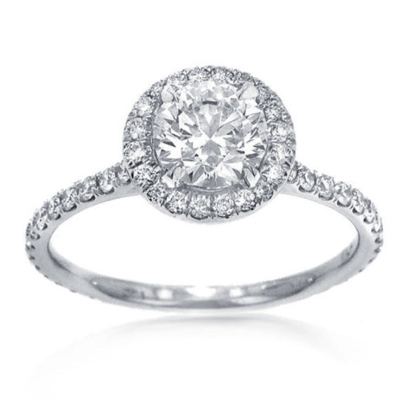 "ENGR02406" Round Halo Diamond Engagement Ring