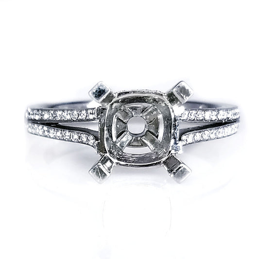 "ENGR02465" Diamond Split Shank Engagement Ring Setting