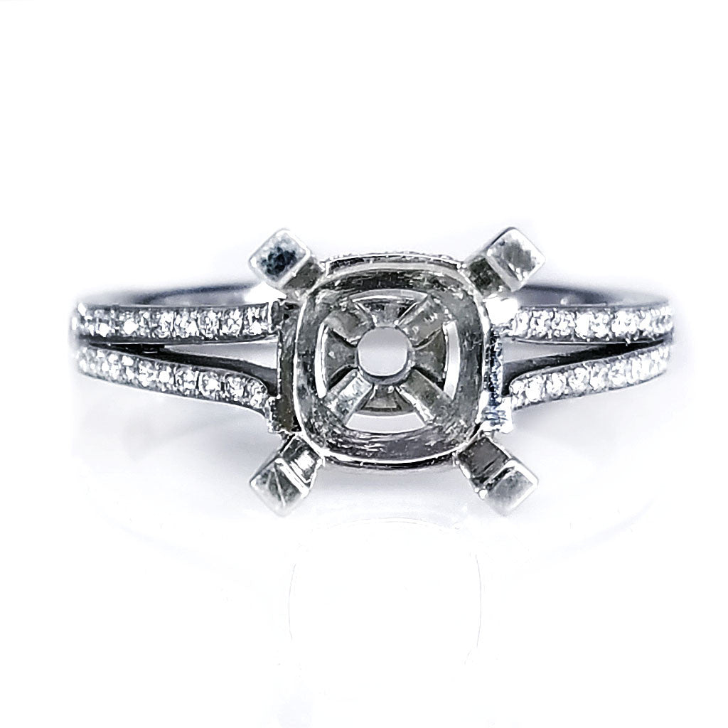 "ENGR02465" Diamond Split Shank Engagement Ring Setting