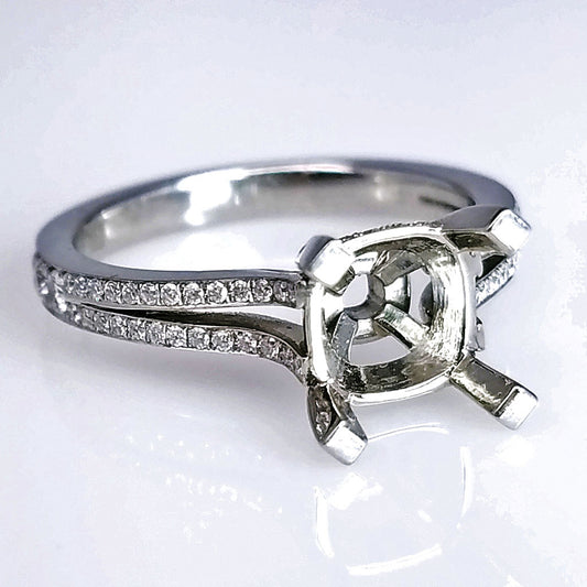 "ENGR02465" Diamond Split Shank Engagement Ring Setting