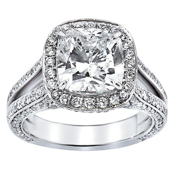 "ENGR02471" Cushion Cut Diamond Engagement Ring
