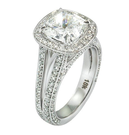 "ENGR02471" Cushion Cut Diamond Engagement Ring