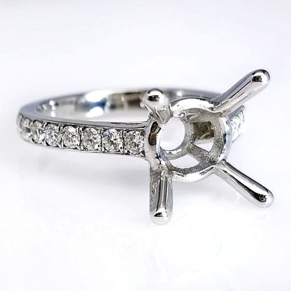 "ENGR02545" Cathedral Diamond Mounting Handmade