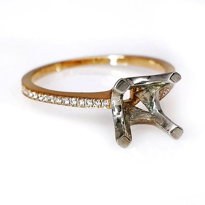 "ENGR02668" Rose Gold Petite Delicate Diamond Ring Setting