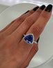 4.96Carat Tanzanite Ladies Diamond Engagement Ring