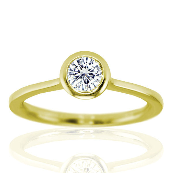 "ENGR02681" Bezel Set Diamond Engagement Ring