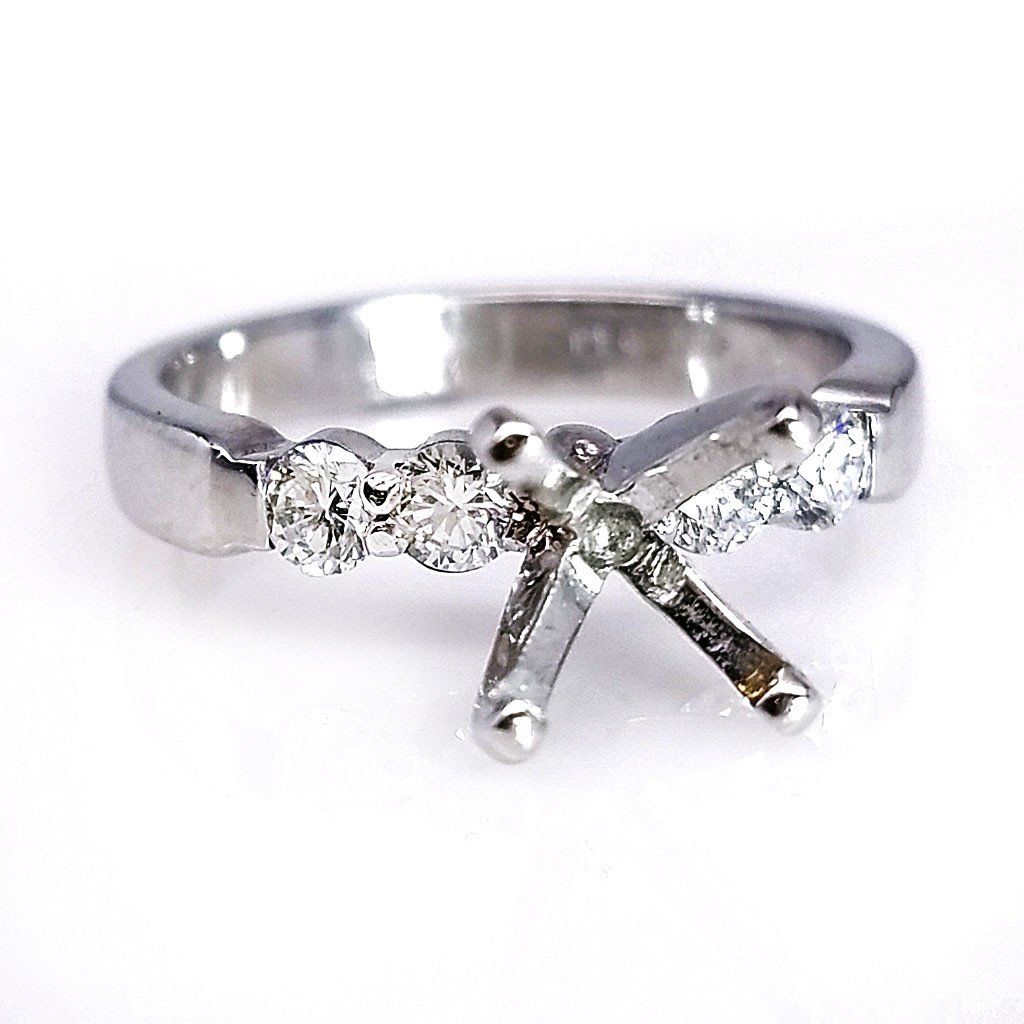 "ENGR02704" Tall Solitaire Diamond Engagement Ring Setting