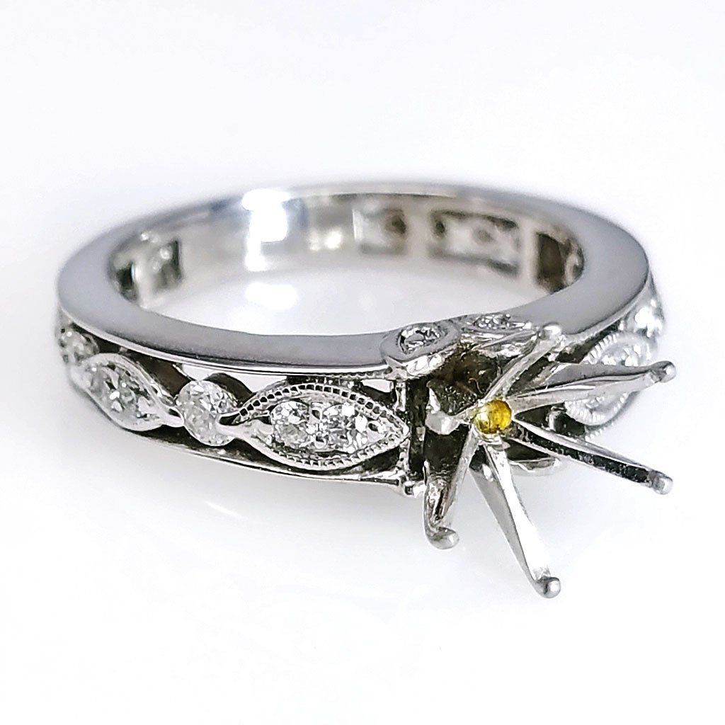 "ENGR02705" Vintage Inspired Diamond Ring Setting