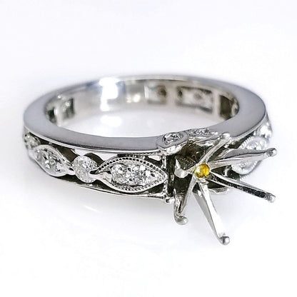 "ENGR02705" Vintage Inspired Diamond Ring Setting