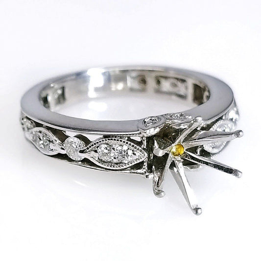 "ENGR02705" Vintage Inspired Diamond Ring Setting