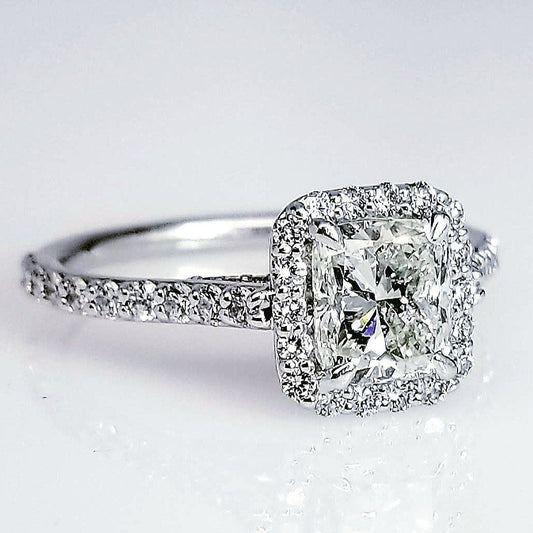 "ENGR02755" Soft Cushion Cut Diamond Engagement Ring ENGR02755