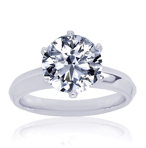 "ENGR02760" Solitaire Round Cut Diamond Engagement Ring