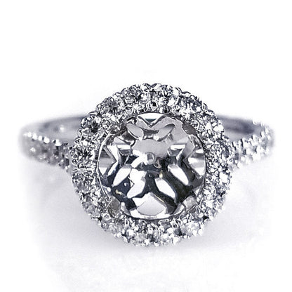 "ENGR02789" Scoop Pave Diamond Engagement Ring Setting