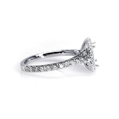 "ENGR02789" Scoop Pave Diamond Engagement Ring Setting