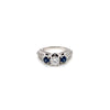 Vera Wang 1.57 Total Carat Sapphire Diamond Engagement Ring, GIA Certified