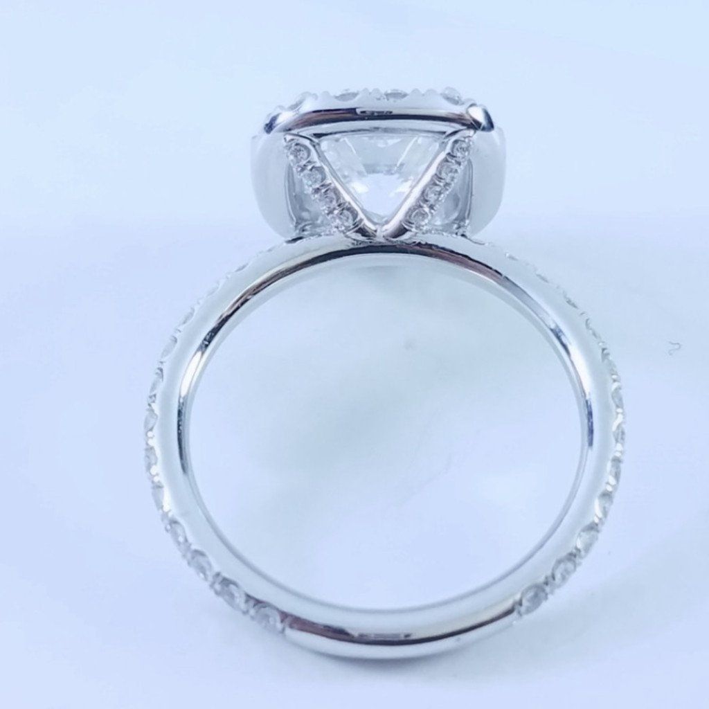"ENGR02830" Cushion Diamond Halo Engagement Ring
