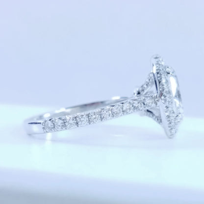 "ENGR02830" Cushion Diamond Halo Engagement Ring