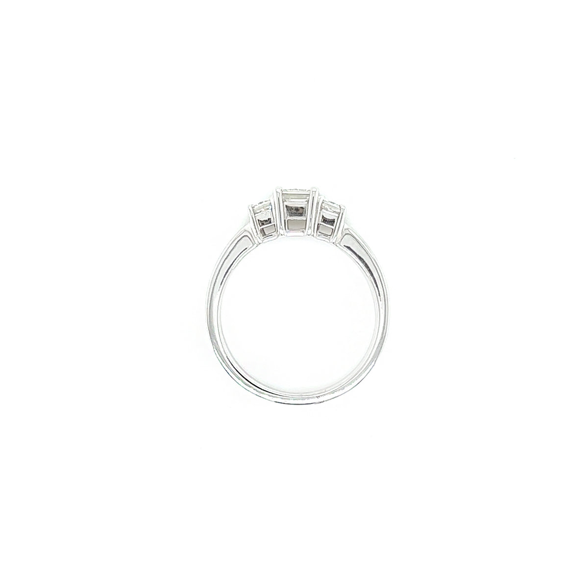 "ENGR02880" 0.72Carat Three Stone Princess Cut Ring