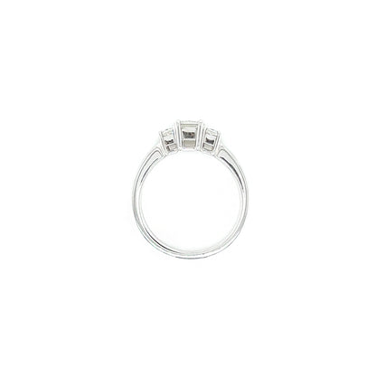 "ENGR02880" 0.72Carat Three Stone Princess Cut Ring