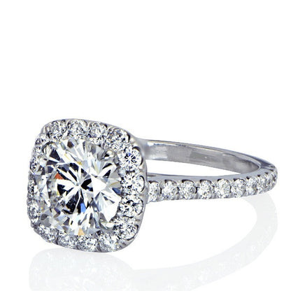 "ENGR02895" Round Cushion Engagement Ring
