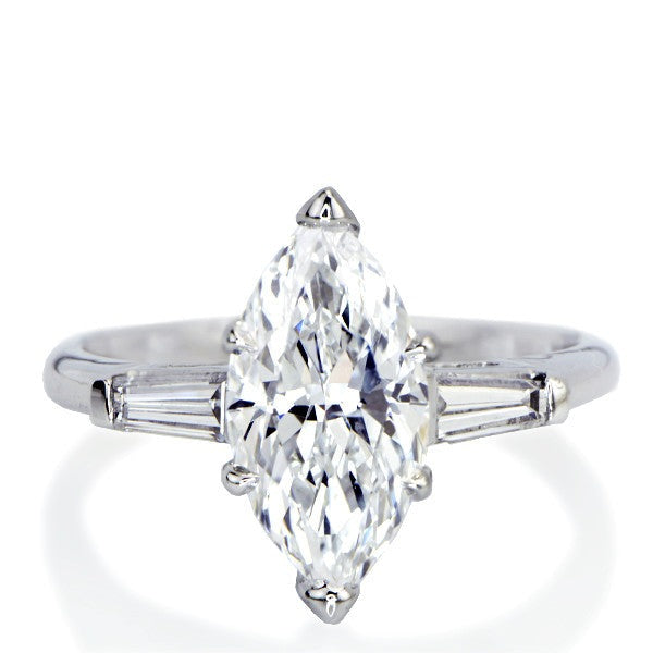 "ENGR02914" Marquise Cut Three Stone Diamond Engagement Ring