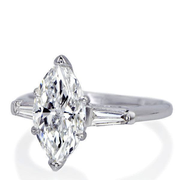 "ENGR02914" Marquise Cut Three Stone Diamond Engagement Ring