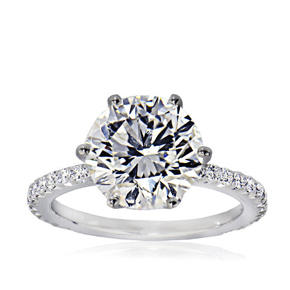 "ENGR02916" Six Prong Solitaire Diamond Engament Ring