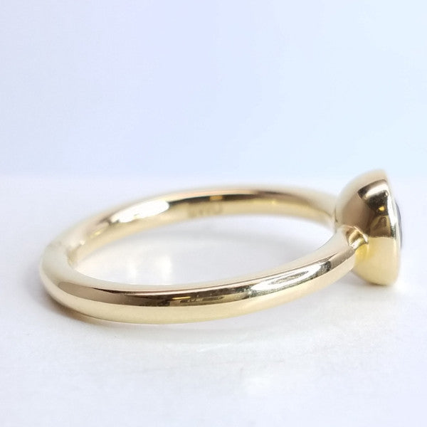 "ENGR02963" Red Hot GIA Ruby Yellow Gold Ring