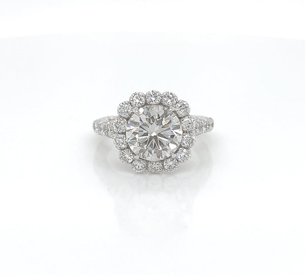 1.25 Carat Round Diamond Three Stone Engagement Ring