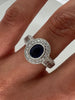 2.09 Total Carat Sapphire Diamond Engagement Ring