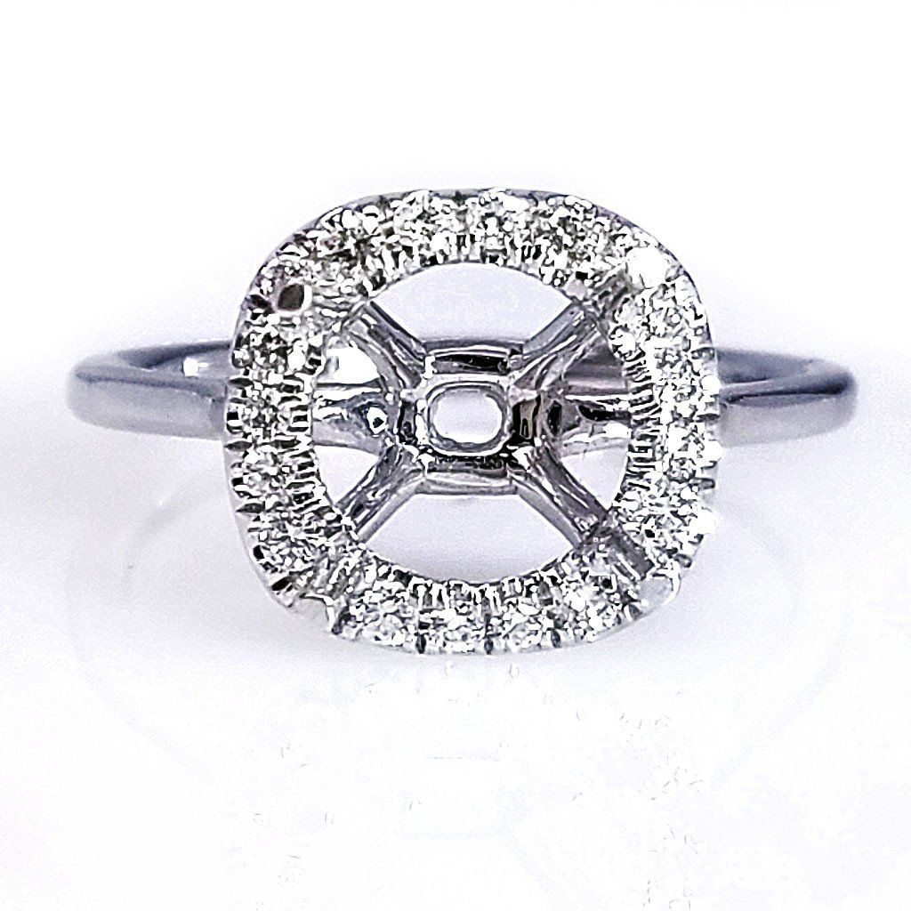 "ENGR03029" Diamond Halo Engagement Ring Setting