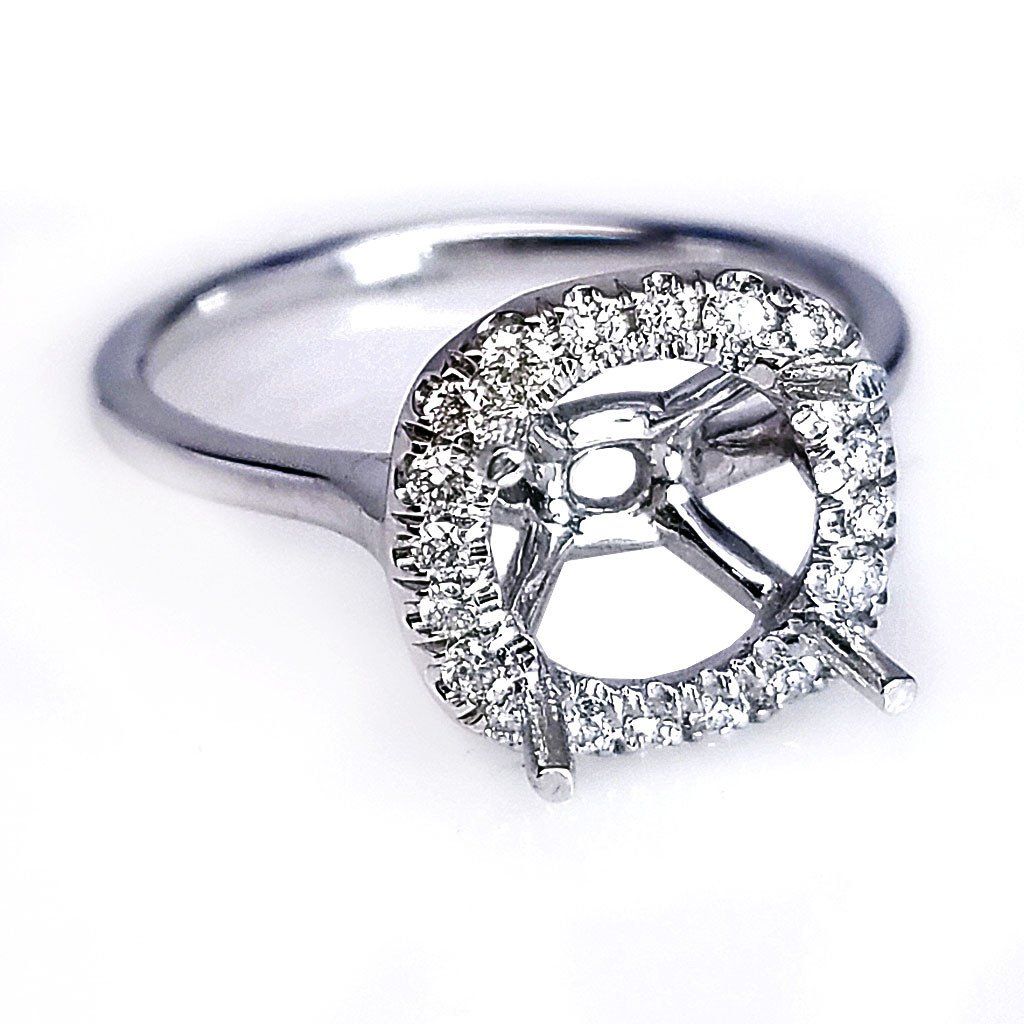 "ENGR03029" Diamond Halo Engagement Ring Setting