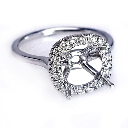 "ENGR03029" Diamond Halo Engagement Ring Setting