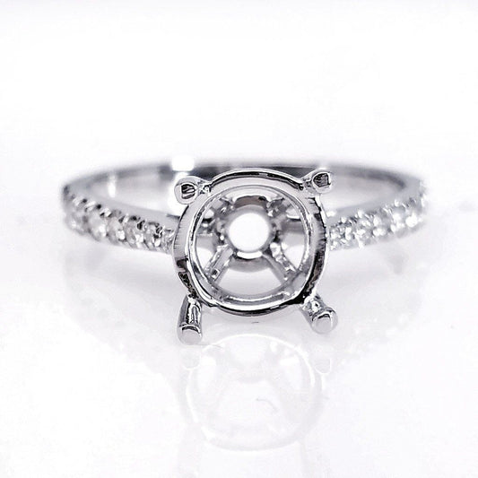 "ENGR03030" Delicate Pave Diamond Engagement Ring Setting