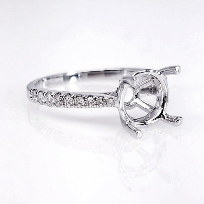 "ENGR03030" Delicate Pave Diamond Engagement Ring Setting