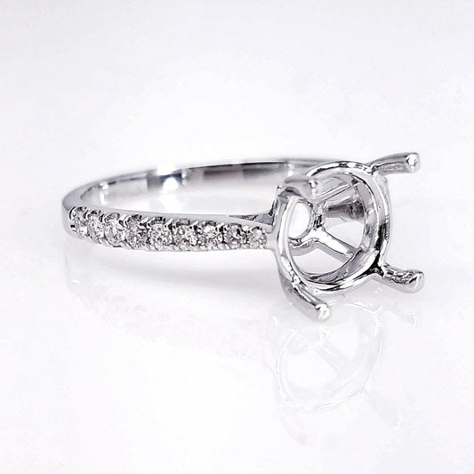 "ENGR03030" Delicate Pave Diamond Engagement Ring Setting