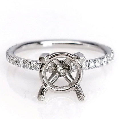 "ENGR03041" Delicate Pave Diamond Engagement Ring Setting a